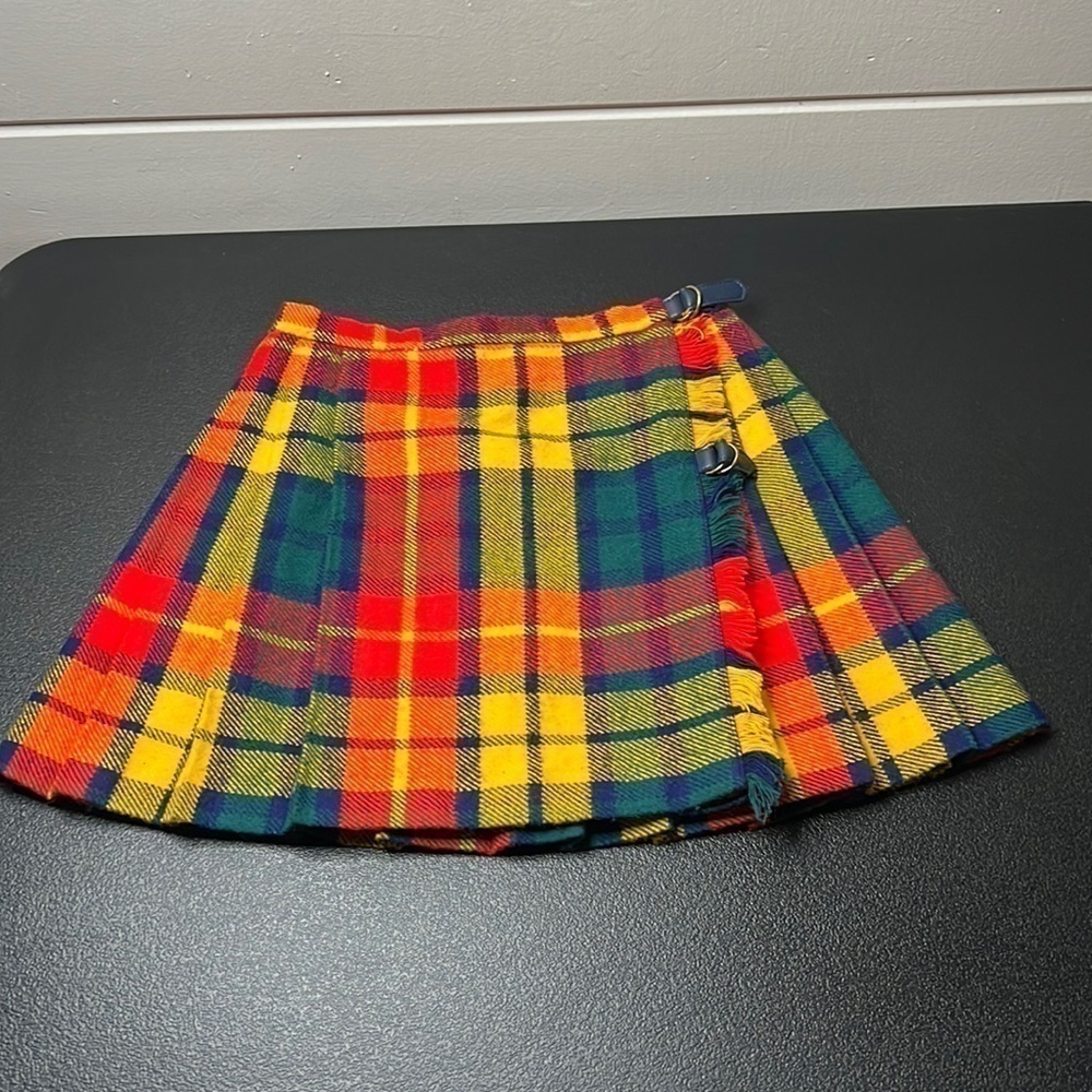 WORKERS Union Ladies Garment Vintage Wool Multicolor Skirt